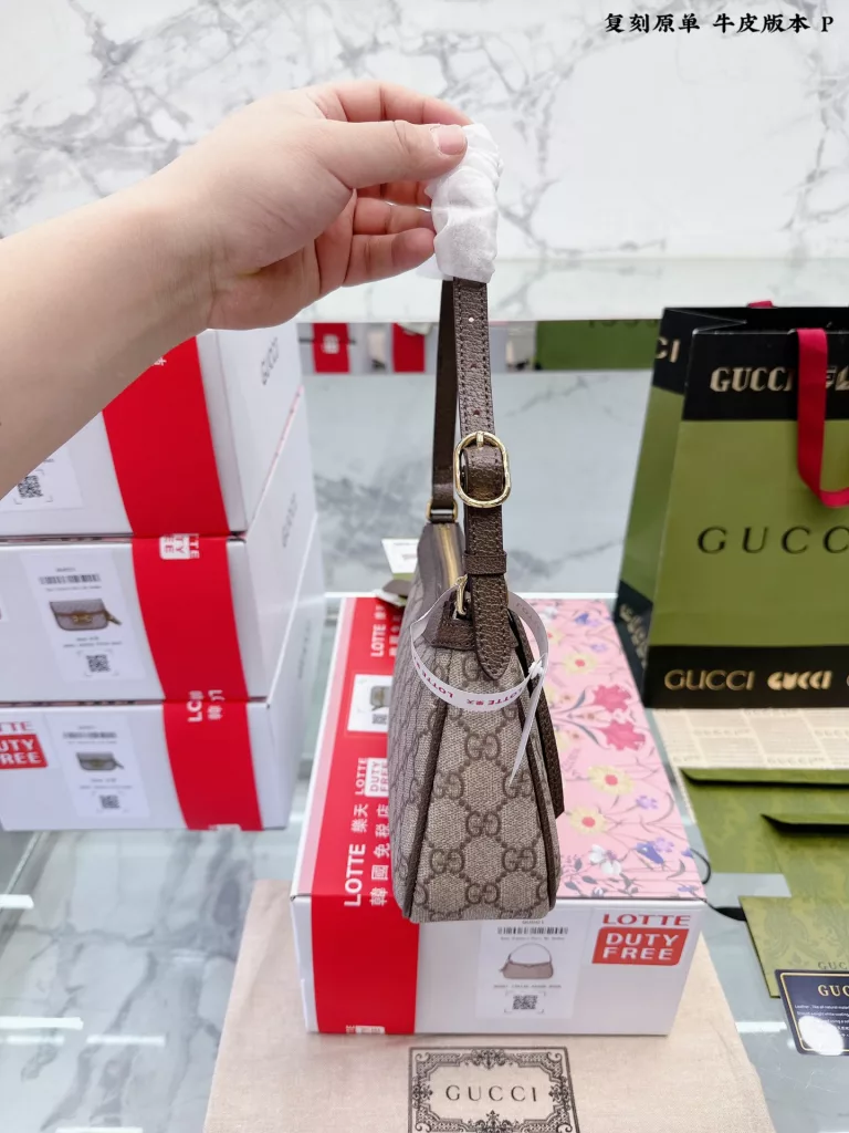 Gucci Gucci 23 new Ophidia vintage double G canvas small armpit bag size 25 14cm Full set of gift box packaging 🎁