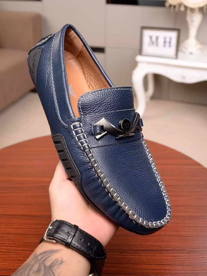 [ARMANI] Armani official website with the same paragraph [to be pleased] original single explosive beans shoes head layer of cowhide 👑 1: 1 original plate 👘 shoes body accessories one to one open model 💪 counter quality 🙏 parents you are still worried about wearing with shoes 💋 that this shoe you are your second choice 🎁🎁! 38-44 yards.