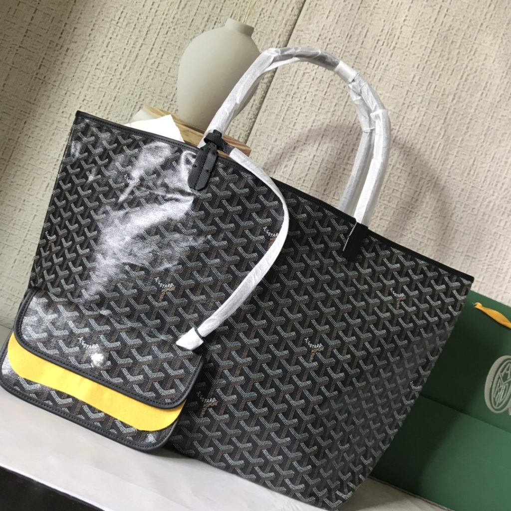 Goyard Goya (top original quality) single-sided shopping bag size size customized Y graffiti material with leather lightweight wear-resistant material double-sided wrist imported top layer cow leather sewing machine line using imported sewing machine, top quality, can be customized blank version