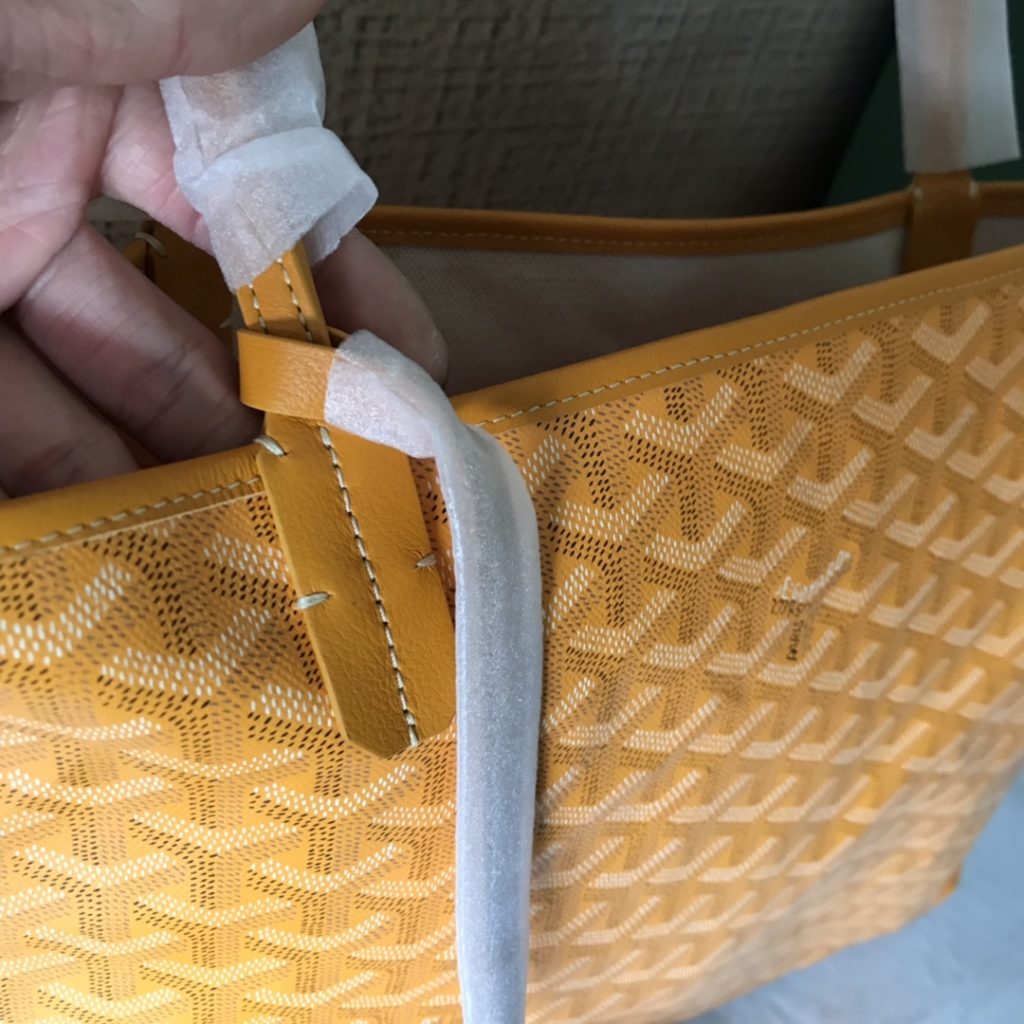 Goyard Goya (top original quality) single-sided shopping bag size size customized Y graffiti material with leather lightweight wear-resistant material double-sided wrist imported top layer cow leather sewing machine line using imported sewing machine, top quality, can be customized blank version