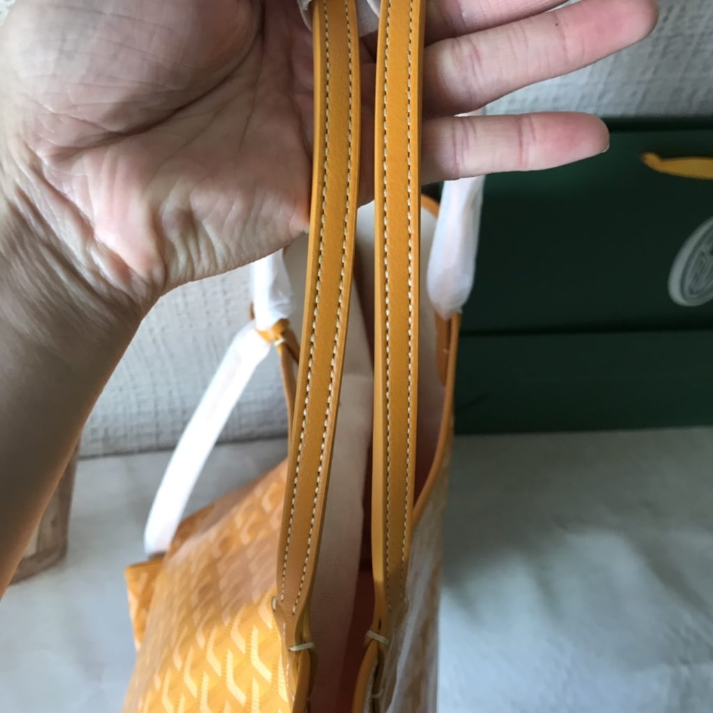 Goyard Goya (top original quality) single-sided shopping bag size size customized Y graffiti material with leather lightweight wear-resistant material double-sided wrist imported top layer cow leather sewing machine line using imported sewing machine, top quality, can be customized blank version