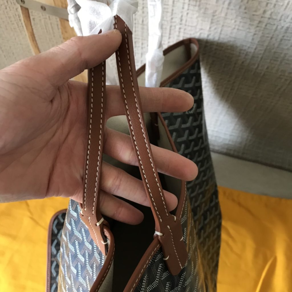 Goyard Goya (top original quality) single-sided shopping bag size size customized Y graffiti material with leather lightweight wear-resistant material double-sided wrist imported top layer cow leather sewing machine line using imported sewing machine, top quality, can be customized blank version