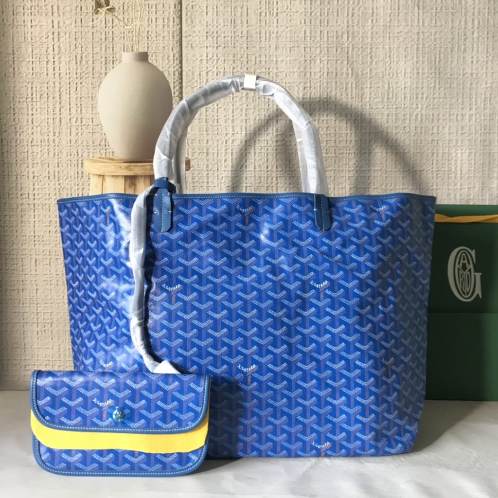 Goyard Goya (top original quality) single-sided shopping bag size size customized Y graffiti material with leather lightweight wear-resistant material double-sided wrist imported top layer cow leather sewing machine line using imported sewing machine, top quality, can be customized blank version