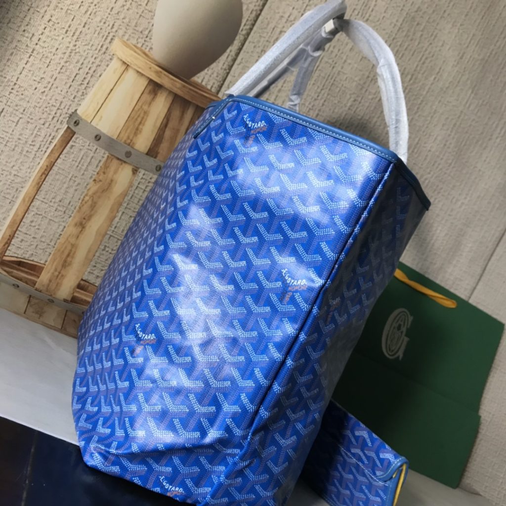 Goyard Goya (top original quality) single-sided shopping bag size size customized Y graffiti material with leather lightweight wear-resistant material double-sided wrist imported top layer cow leather sewing machine line using imported sewing machine, top quality, can be customized blank version