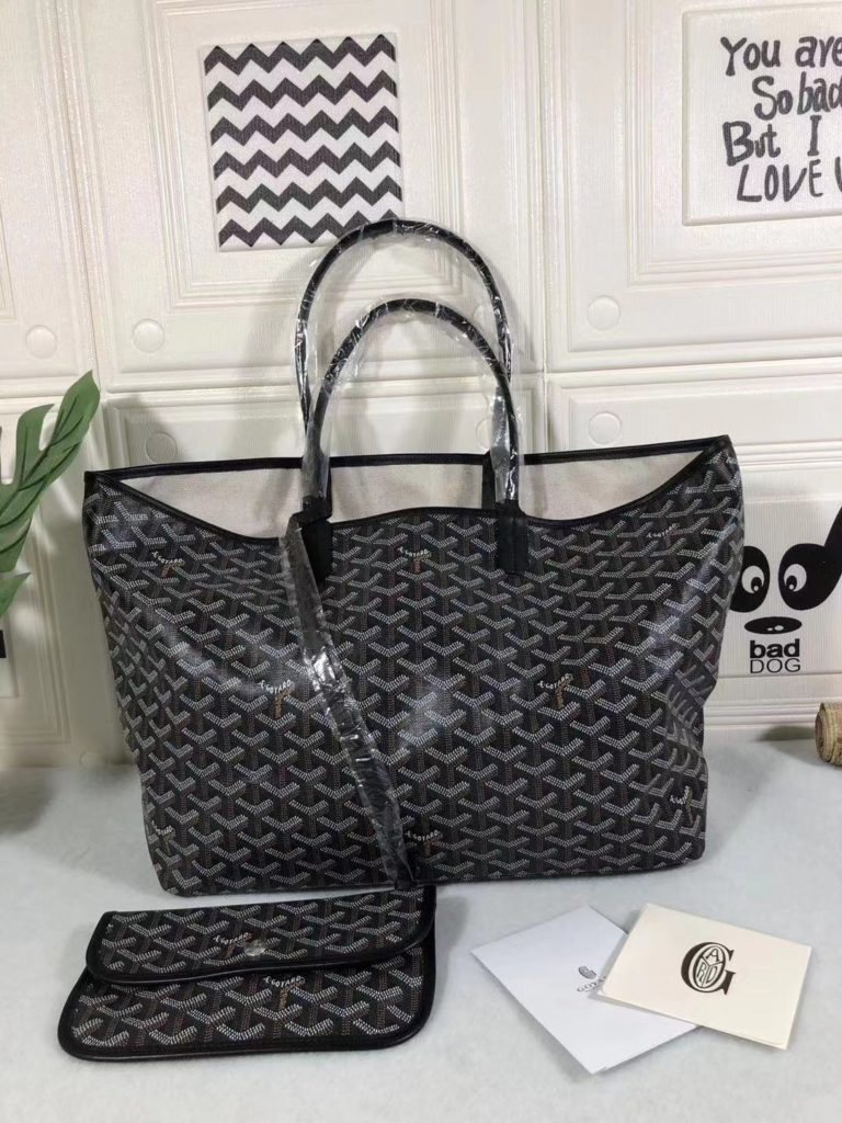 Goyard Goya (top original quality) single-sided shopping bag size size customized Y graffiti material with leather lightweight wear-resistant material double-sided wrist imported top layer cow leather sewing machine line using imported sewing machine, top quality, can be customized blank version