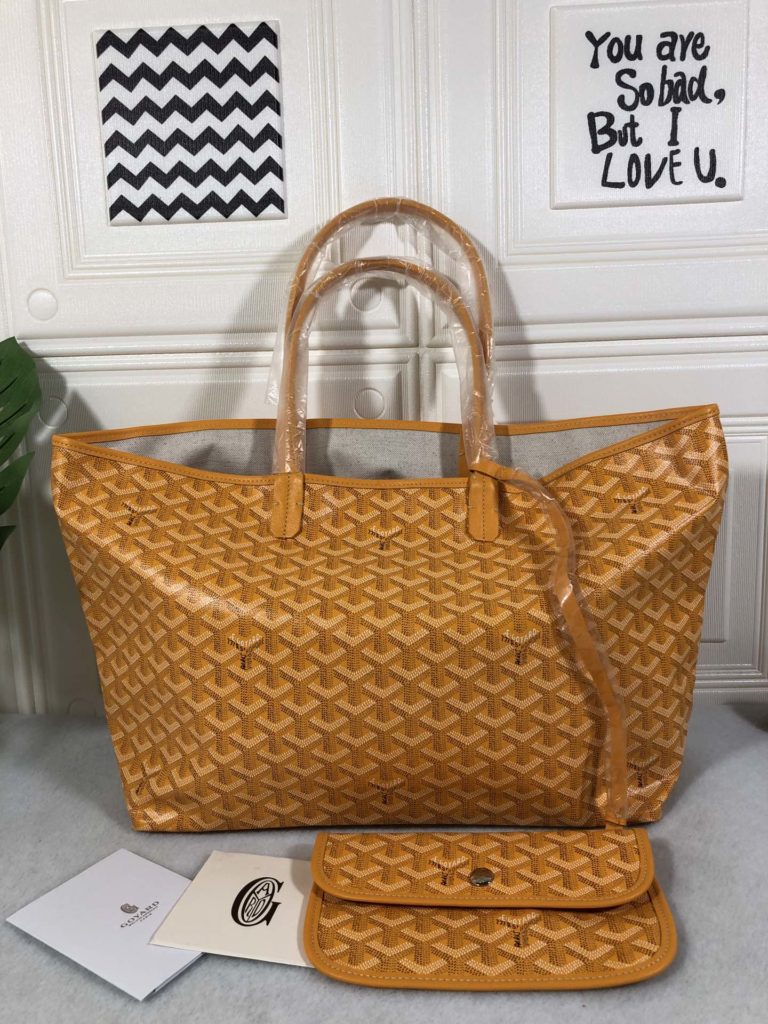 Goyard Goya (top original quality) single-sided shopping bag size size customized Y graffiti material with leather lightweight wear-resistant material double-sided wrist imported top layer cow leather sewing machine line using imported sewing machine, top quality, can be customized blank version