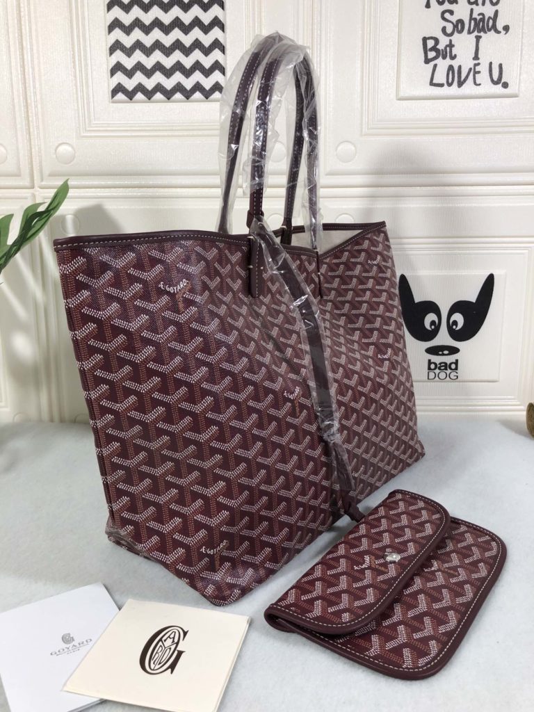 Goyard Goya (top original quality) single-sided shopping bag size size customized Y graffiti material with leather lightweight wear-resistant material double-sided wrist imported top layer cow leather sewing machine line using imported sewing machine, top quality, can be customized blank version