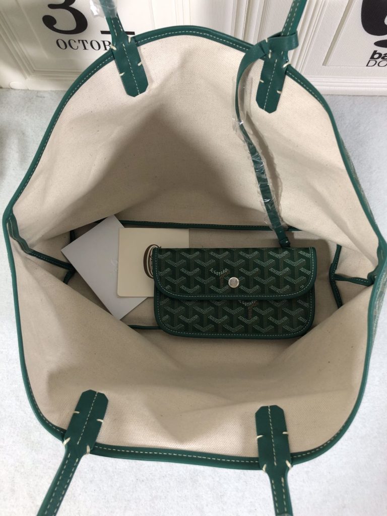 Goyard Goya (top original quality) single-sided shopping bag size size customized Y graffiti material with leather lightweight wear-resistant material double-sided wrist imported top layer cow leather sewing machine line using imported sewing machine, top quality, can be customized blank version