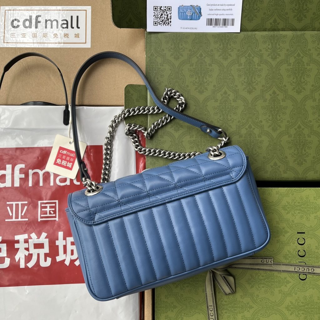 📣📣📣 [Original leather 🌈 (Cdfmall Sanya duty-free shop handbag] 🔥🔥 Did you accept the irresistible Gucci bag? GG Marmont series, elegant and exquisite design has captured the hearts of many girls! At the same time, it is also a must-have piece for global talent! Great! Model: 443497 Size: 26 * 15 * 7.