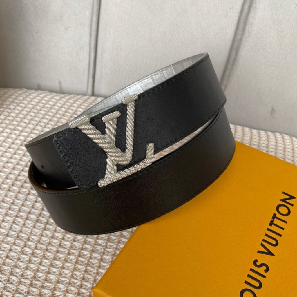 Donkey new product width 40mm original single new product counter for sale men's belt new craft pressure plaid text lining calfskin leather bottom with classic palladium-plated letter buckle available on both sides multi-color 🉑️ select