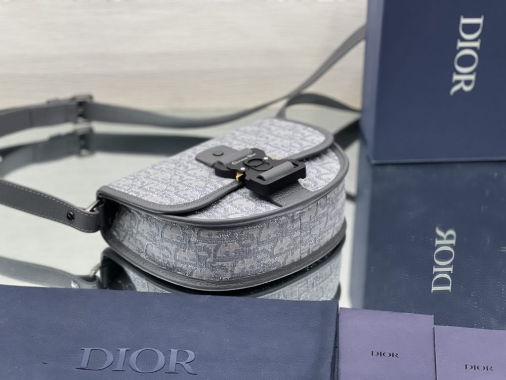 This Gallop handbag is new this season, fashionable and simple. Made of Oblique printed fabric, matched with metallic luster line and dark gray cow leather details, flip design, aluminum buckle to enhance style, decorated with Christian Dior logo, the compartment can store various daily necessities. With adjustable and detachable leather shoulder strap, it can be carried by hand, shoulder back or cross-body.