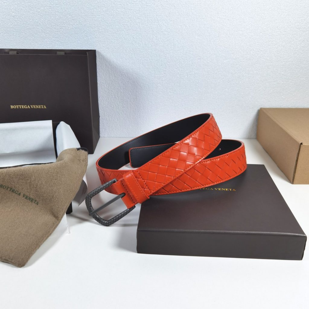 Bottega Veneta 35mm, orange Classic business casual premium belt Low-key luxury Exquisite handcrafted.