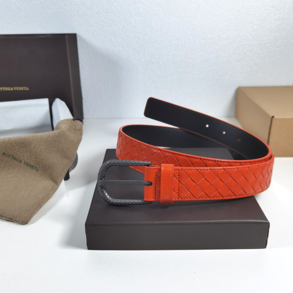 Bottega Veneta 35mm, orange Classic business casual premium belt Low-key luxury Exquisite handcrafted.