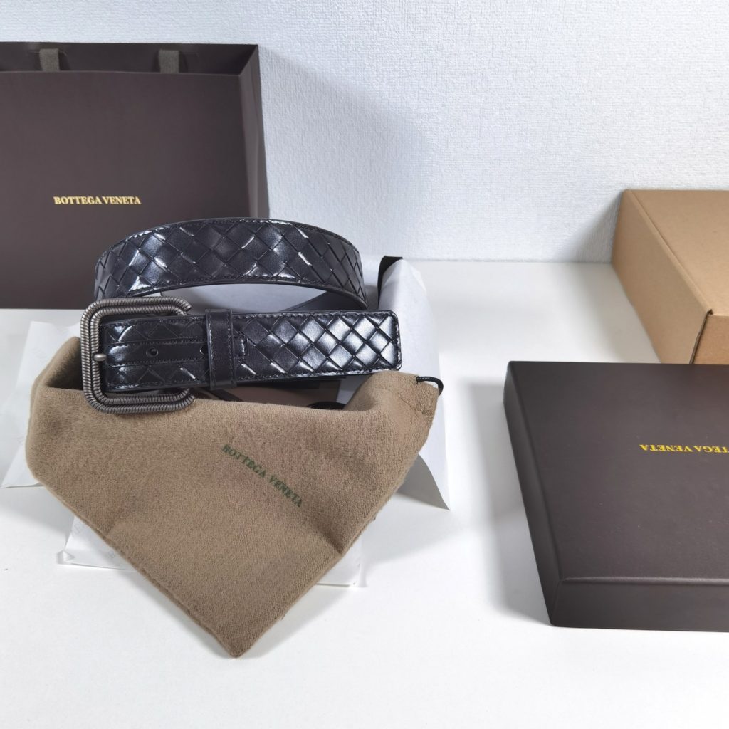 Bottega VenetaMM 🎀 Made of hand-woven cowhide leather, classic business-casual premium belt  Exquisite handcrafted production.