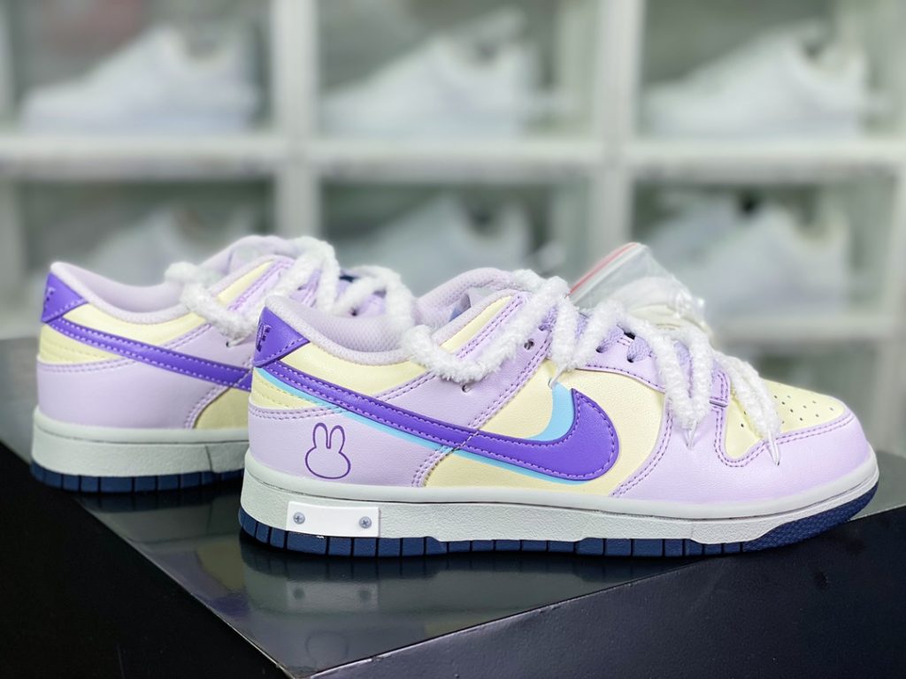 Dunk Low Rabbit Year Limited Star Delu Purple Customized Deconstructed Strap Casual Board Shoes 10