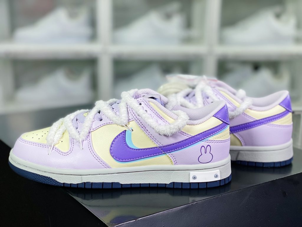 Dunk Low Rabbit Year Limited Star Delu Purple Customized Deconstructed Strap Casual Board Shoes 10