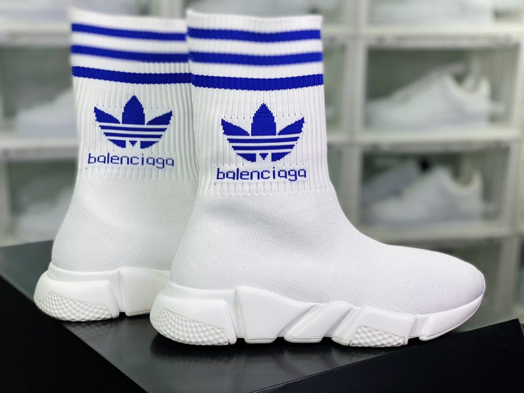 Balenciaga Speed Stretch-knit x Adidas Adidas Hollow Sole Knitted High Top Socks Cover Foot Versatile Jogging Shoe 