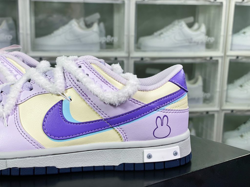 Dunk Low Rabbit Year Limited Star Delu Purple Customized Deconstructed Strap Casual Board Shoes 10