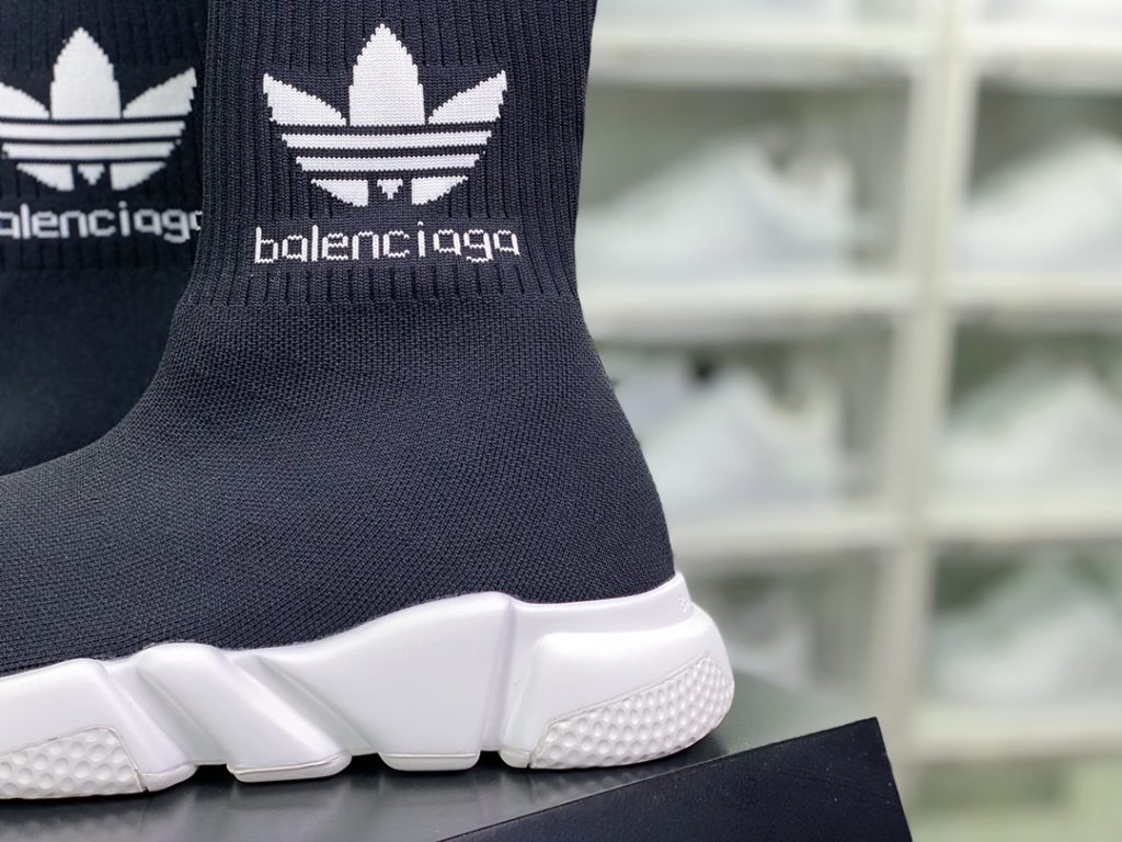 Balenciaga Speed Stretch-knit x Adidas Adidas Hollow Sole Knitted High Top Socks Cover Foot Versatile Jogging Shoes