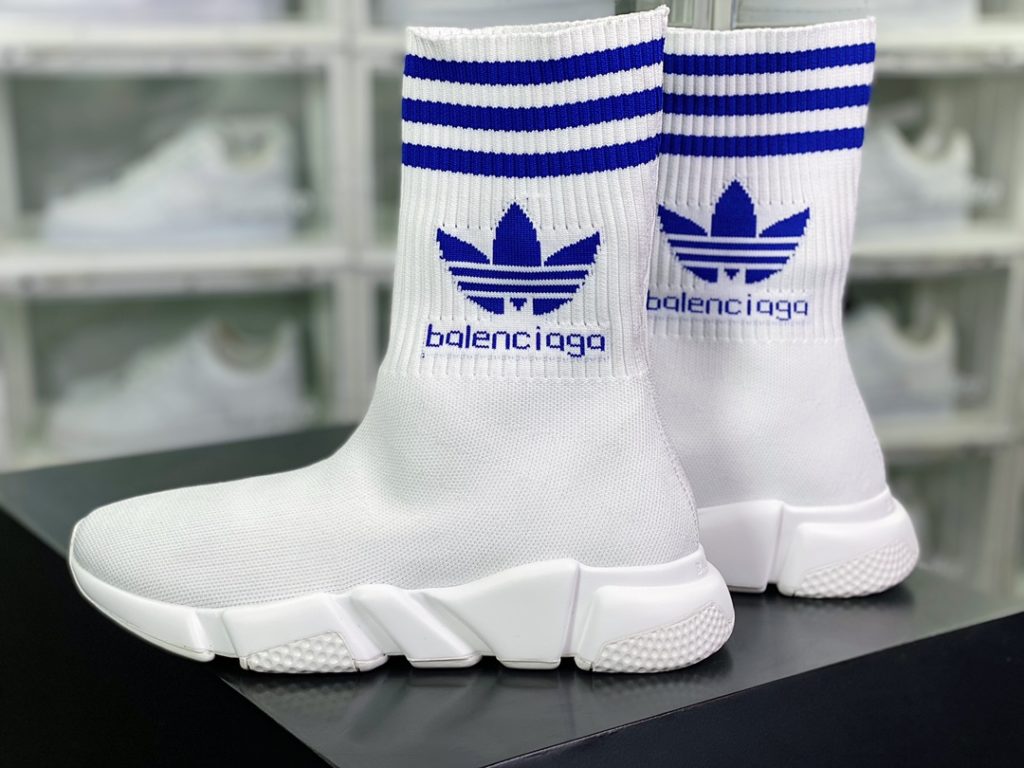 Balenciaga Speed Stretch-knit x Adidas Adidas Hollow Sole Knitted High Top Socks Cover Foot Versatile Jogging Shoe 