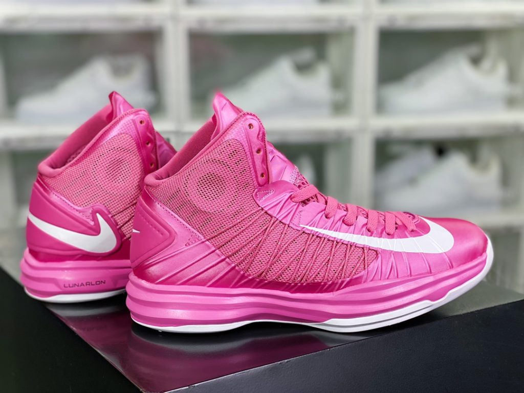 Lunar Hyperdunk HD2012 High Top Combat Basketball Shoe White Pink 10