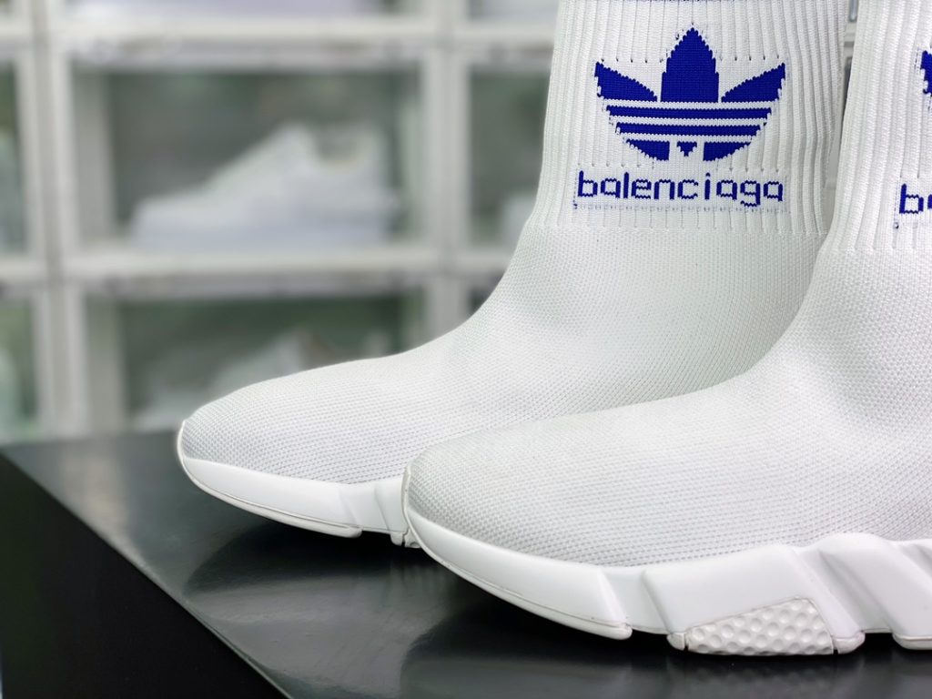 Balenciaga Speed Stretch-knit x Adidas Adidas Hollow Sole Knitted High Top Socks Cover Foot Versatile Jogging Shoe 