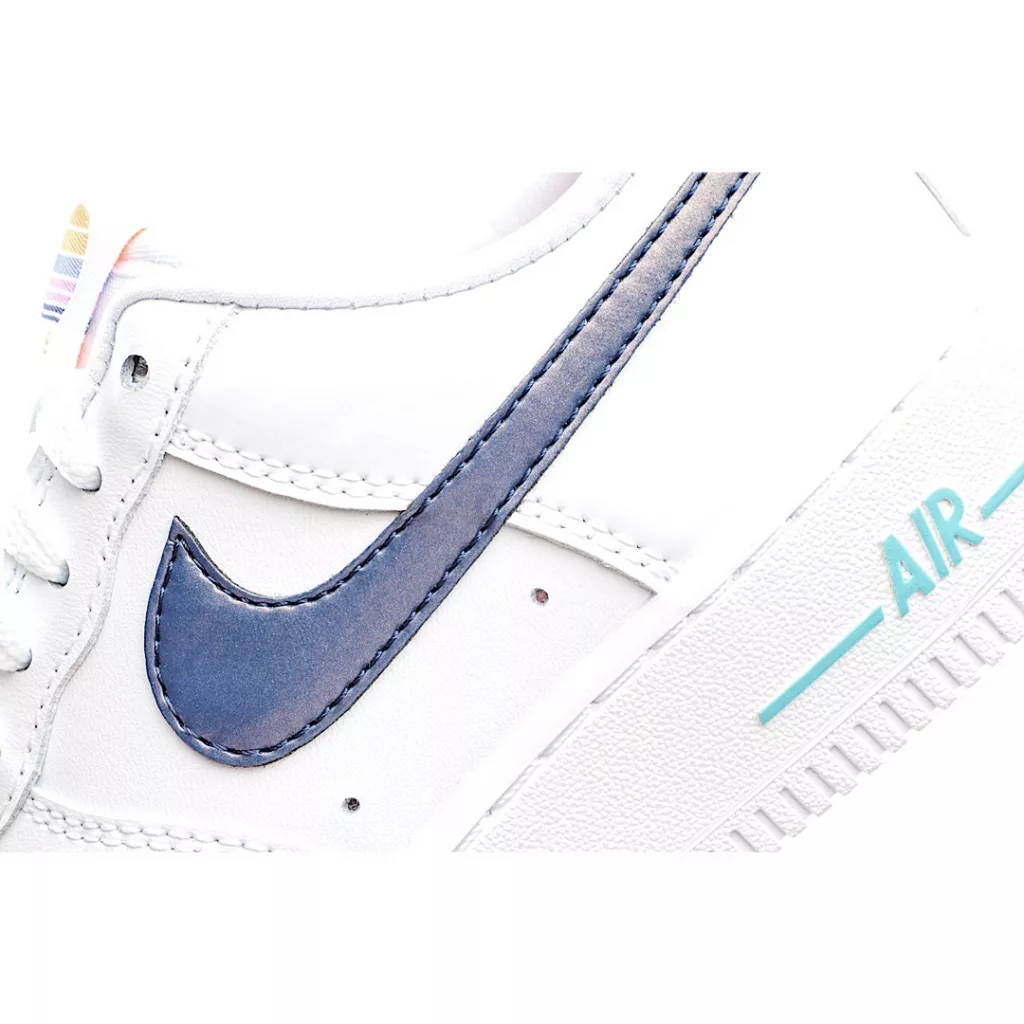 Nike Air Force 1 Lv8 1 White Blue Official Sync Original Level Original Last Original Cardboard Create Authentic Air Force Version # Focus on Foreign Trade Channels Full Pocket Built-in Honeycomb Air Cushion # Original Box Accessories 9