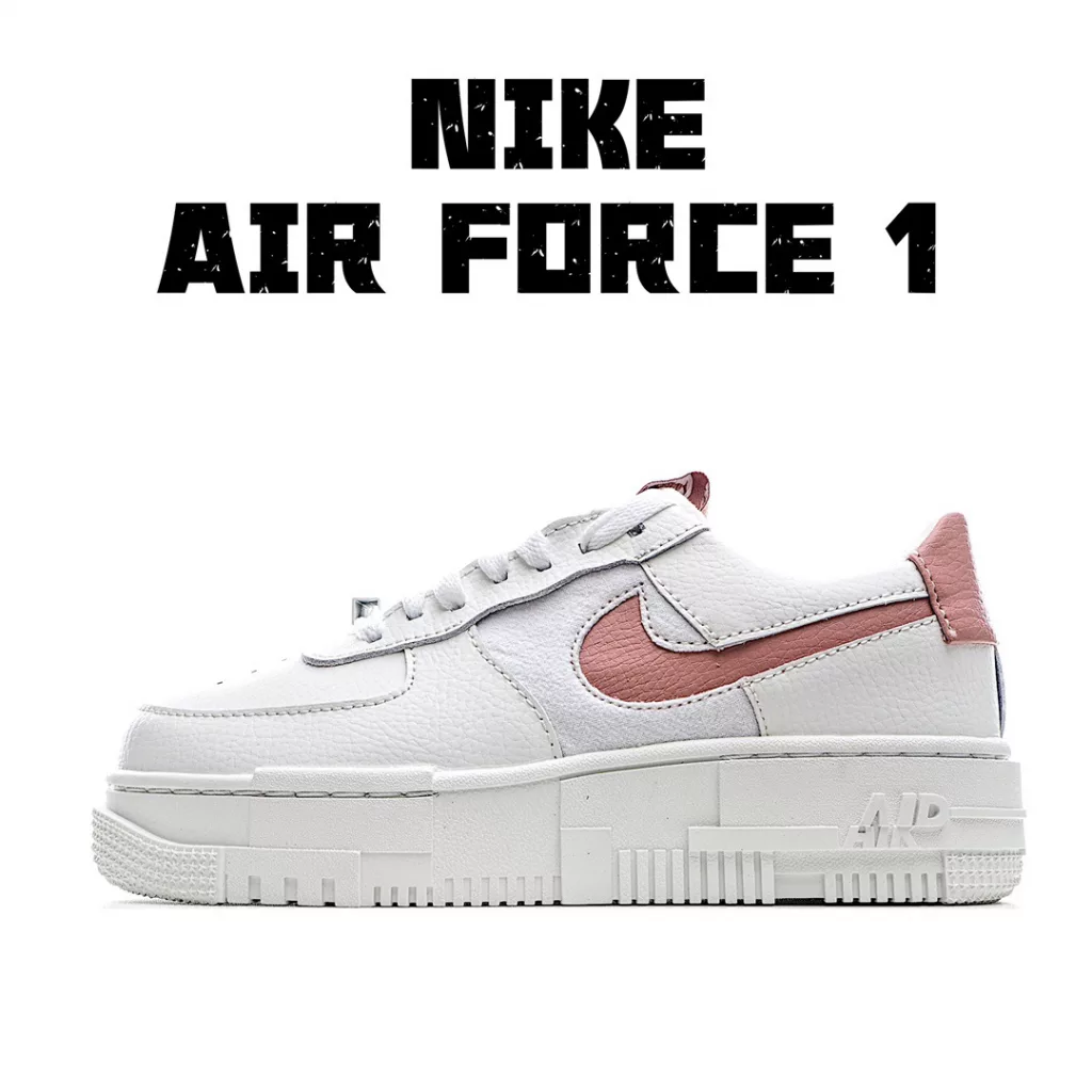 Nike Air Force 1 Pixel White Powder Officially Synchronized Original Level Original Last Original Cardboard to Create a Pure Air Force Version # Focused on Foreign Trade Channels Full Pocket Built-in Honeycomb Air Cushion # Original Box Accessories 9