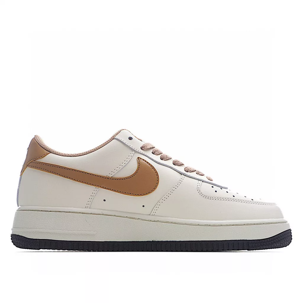 NK Air Force 1 Low '07 Air Force One Low top Classic Board Shoes Milk White Brown CJ6065-500 produced by a big factory, the highest cleanliness in the market, the original standard, the built-in Sole air cushion in the original box has been infinitely close to the company 9