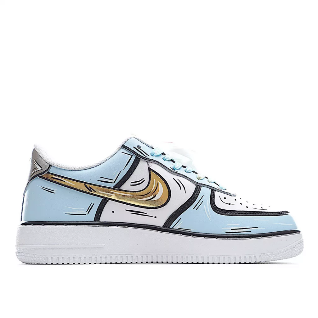 Officially popular customized anime theme Nike Air Force 1 Low '07 Ice and Snow Wonderful Match Color Air Force One Low top Casual Board Shoes Customized leather, original tree, original cardboard, pure air force version, built-in full-length air cushion 9