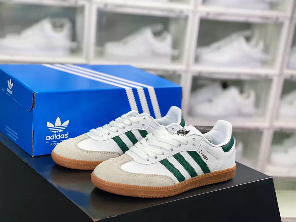 Adidas Originals Samba Vegan OG Samba Dance Series Gentlemen's German Training Football Style Versatile Low Top Casual Sports Board Shoes 