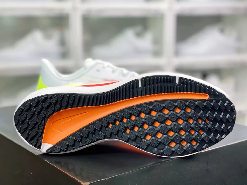 Nike Air Winflo 9 Winflo 9th Generation Low cut Jacquard Fabric Lightweight and Breathable Casual Sports Running Shoe Mesh Weaving White Black Orange Fluorescent Green Orange 