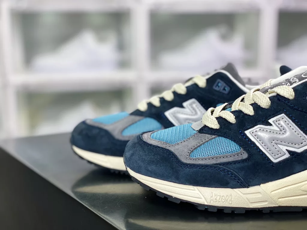 NB New Balance Made in USA 990V2 high-end American series classic retro casual sports jogging shoes navy blue 