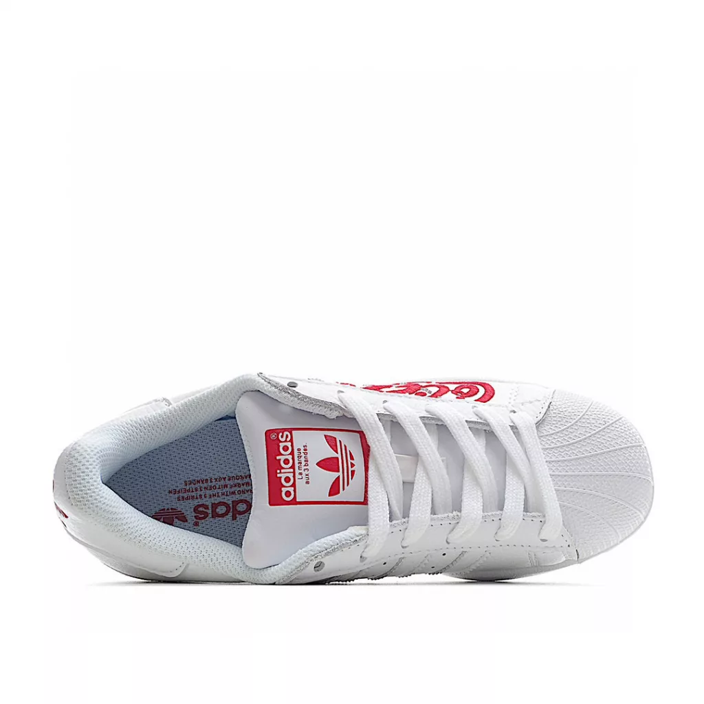 Adidas Originals Superstar Shell Head × Coca Cola Co branded Classic Versatile Casual Sports Board Shoes Product Number: ZA6606 Size: 35 36 36.5 37 38 38.5 399