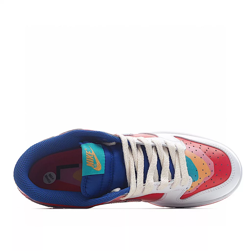 Cactusplantflemarket x NK Dunk Low Rainbow Smiling Face Co branded Rainbow Mandarin Duck Co branded Low Top Sports Casual Board Shoes LF4587-001 Featuring 3D Layer Excitation Technology 14