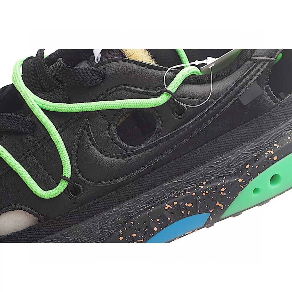 Off White x Nike Blazer Low Trailblazer OW Co branded Black Green Strap Casual Sports Board Shoe Product Number: DH7863-001 Size: 40 40.5 41 42 42.5 43 44 44.5 45