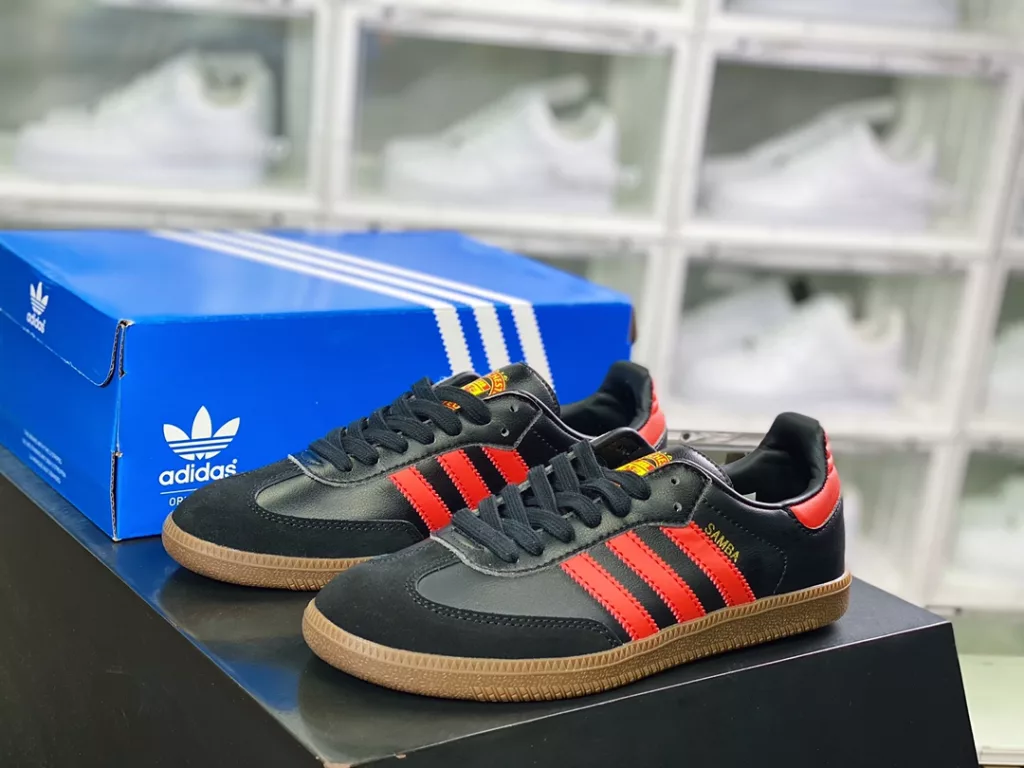 Adidas Originals Samba Vegan OG Samba Dance Series Gentlemen's German Training Football Style Versatile Low Top Casual Sports Board Shoes 