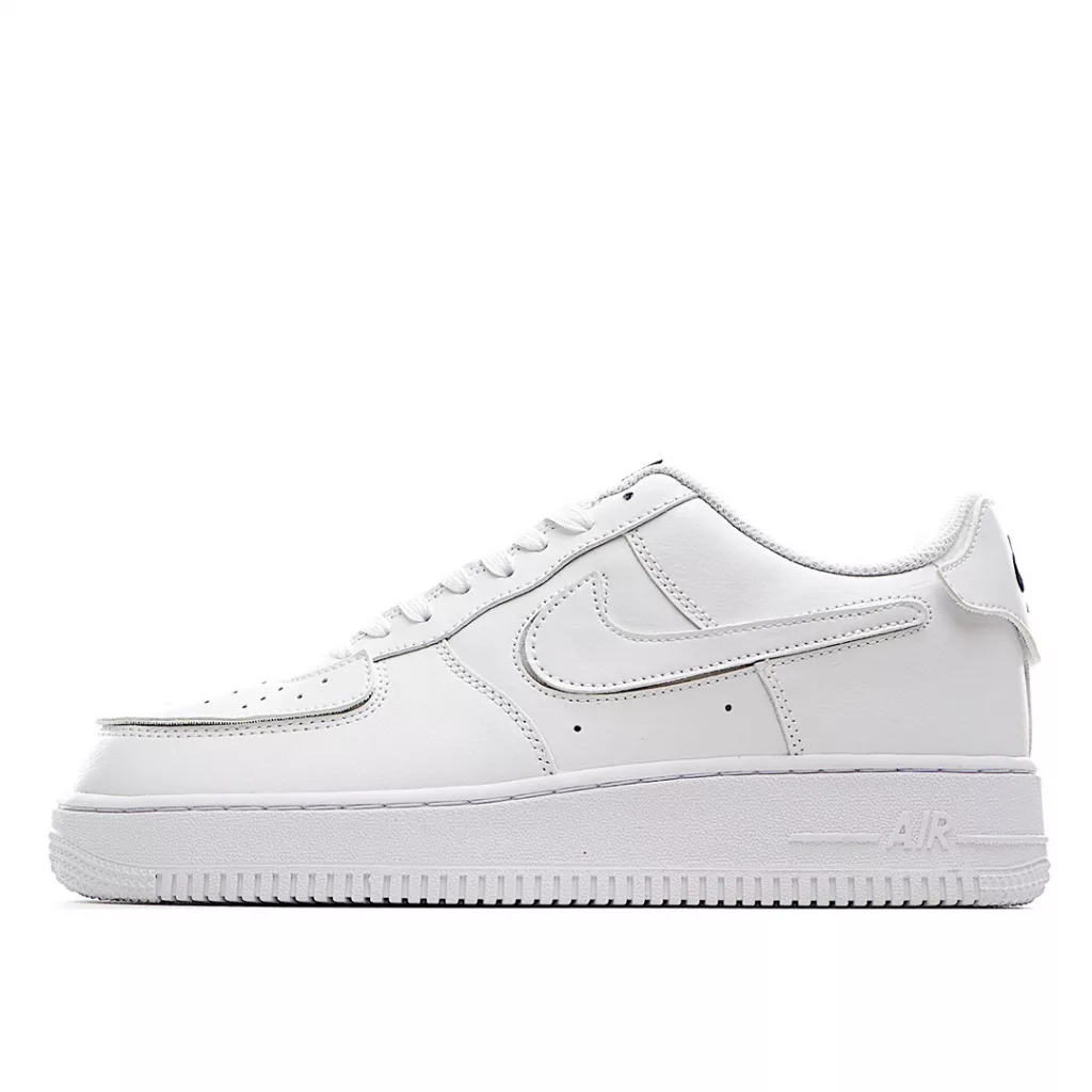 Nike Air Force 1/1 Low (GS) white detachable Velcro Air Force One low top casual board shoes official synchronization original level original last original cardboard to create a pure air force version 12