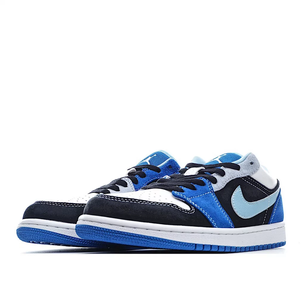 The only ceiling level Air Jordan 1 Low low cut retro cultural basketball shoes in the B-version new product market are white, blue, and black. Product number: DH0206-400. Price positioning: Conscience. Dozens of color schemes are gradually released