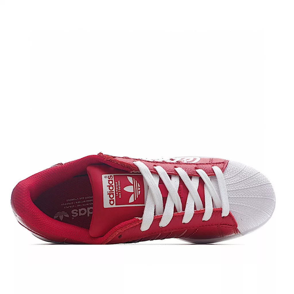 Adidas Originals Superstar Shell Head × Coca Cola Co branded Classic Versatile Casual Sports Board Shoes Product Number: ZA6606 Size: 35 36 36.5 37 38 38.5 399