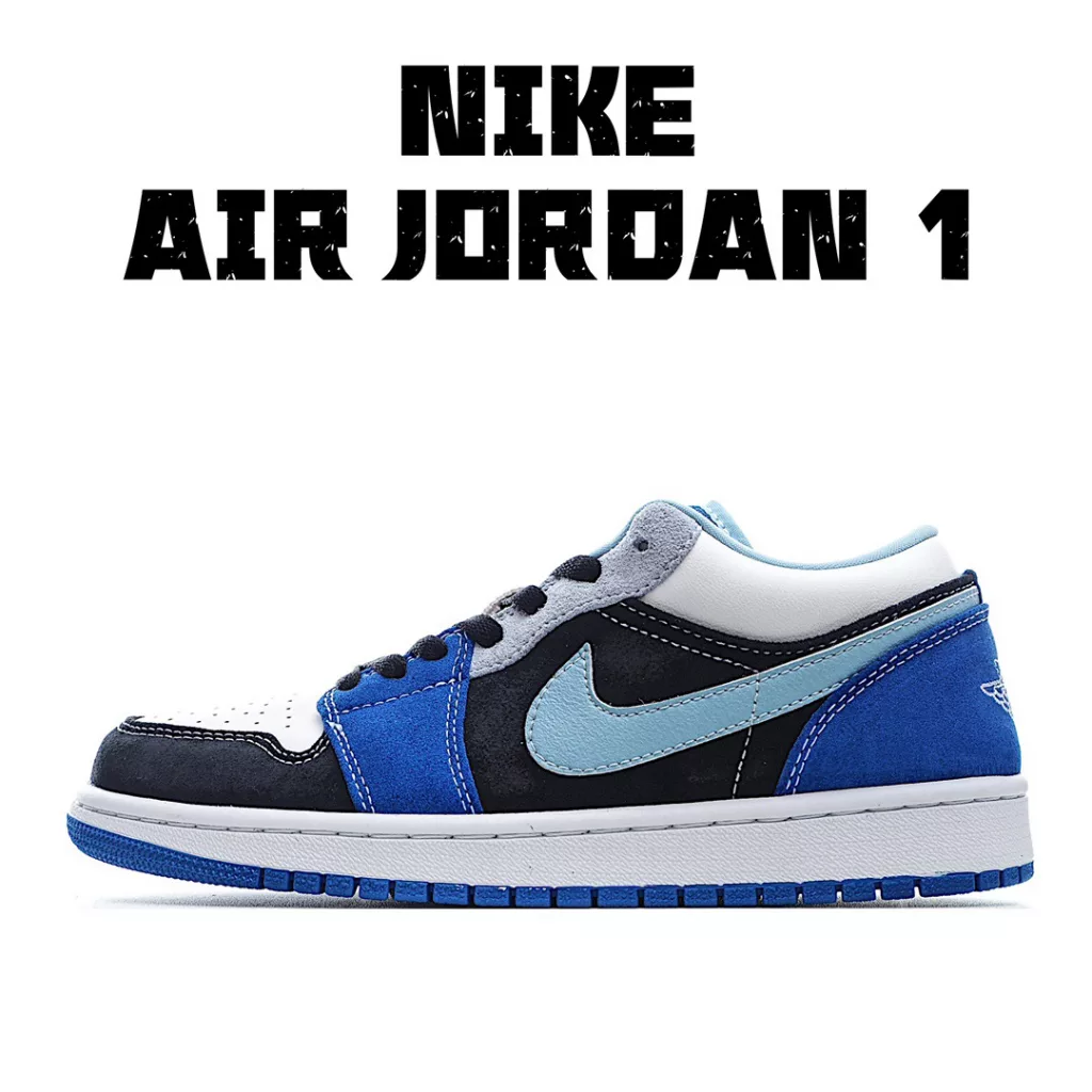 The only ceiling level Air Jordan 1 Low low cut retro cultural basketball shoes in the B-version new product market are white, blue, and black. Product number: DH0206-400. Price positioning: Conscience. Dozens of color schemes are gradually released