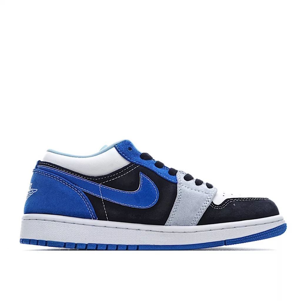 The only ceiling level Air Jordan 1 Low low cut retro cultural basketball shoes in the B-version new product market are white, blue, and black. Product number: DH0206-400. Price positioning: Conscience. Dozens of color schemes are gradually released