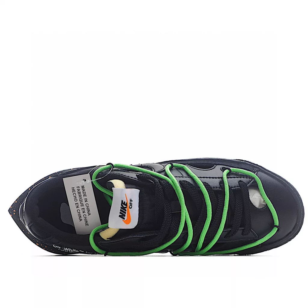 Off White x Nike Blazer Low Trailblazer OW Co branded Black Green Strap Casual Sports Board Shoe Product Number: DH7863-001 Size: 40 40.5 41 42 42.5 43 44 44.5 45