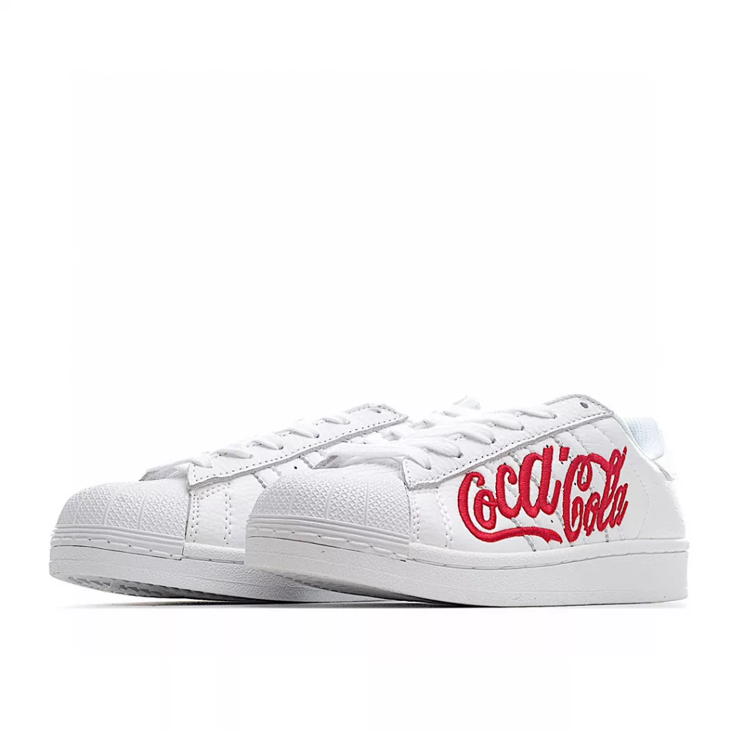 Adidas Originals Superstar Shell Head × Coca Cola Co branded Classic Versatile Casual Sports Board Shoes Product Number: ZA6606 Size: 35 36 36.5 37 38 38.5 399