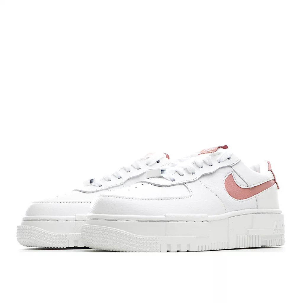 Nike Air Force 1 Pixel White Powder Officially Synchronized Original Level Original Last Original Cardboard to Create a Pure Air Force Version # Focused on Foreign Trade Channels Full Pocket Built-in Honeycomb Air Cushion # Original Box Accessories 9