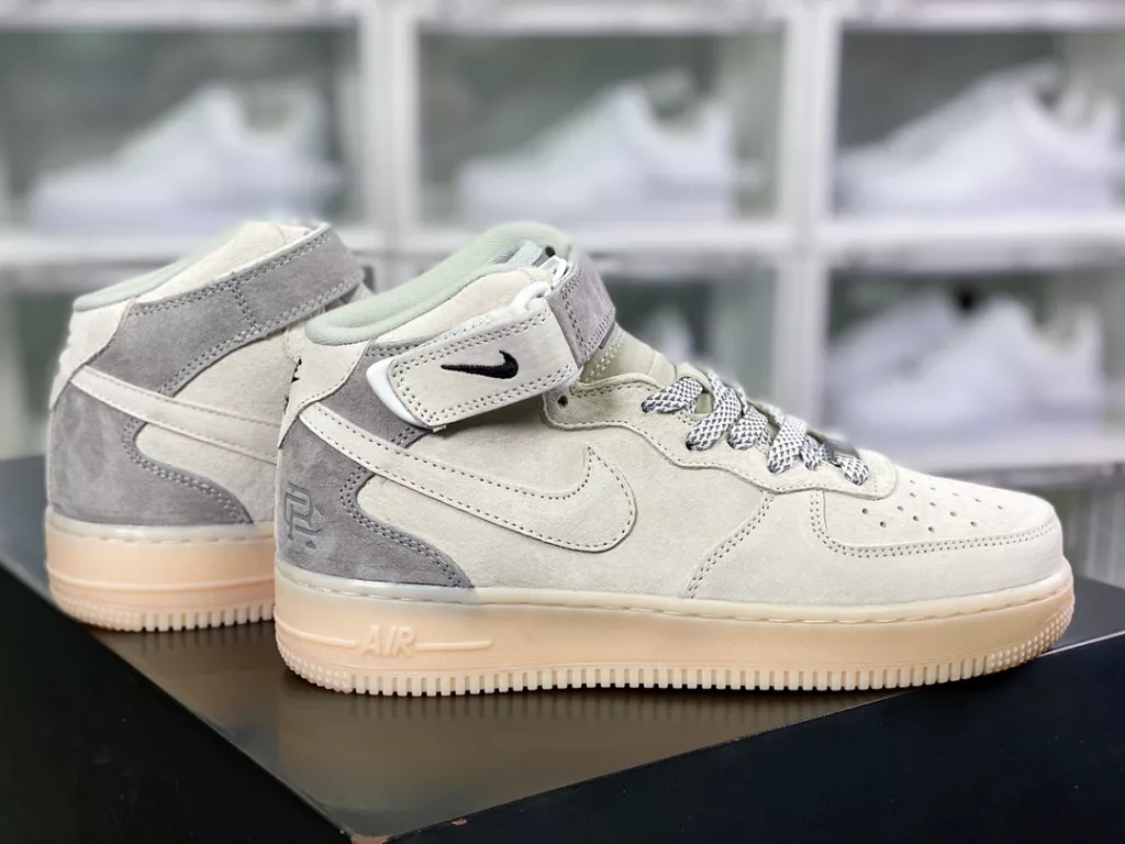 Defending champion Reigning Champ x Air Force 1'07 Mid Air Force One Classic mid top versatile casual sports board shoes 