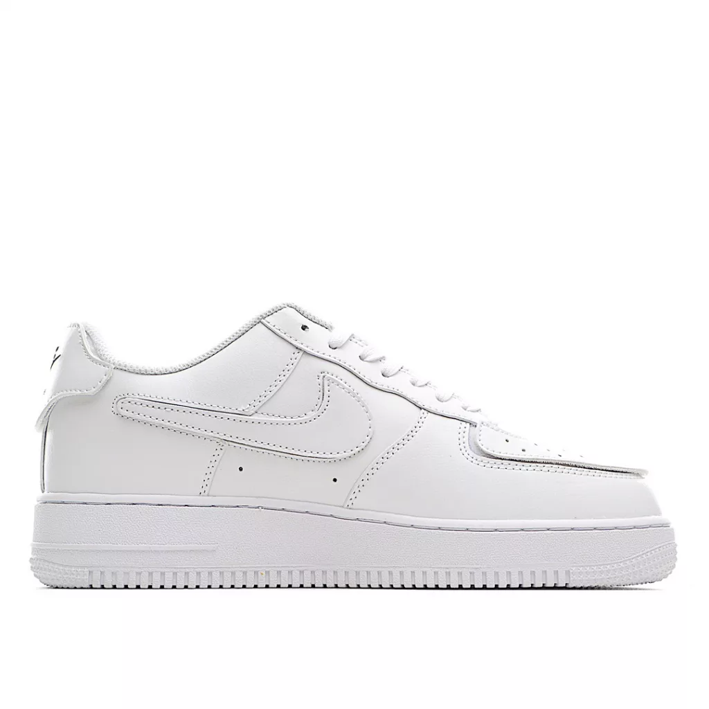 Nike Air Force 1/1 Low (GS) white detachable Velcro Air Force One low top casual board shoes official synchronization original level original last original cardboard to create a pure air force version 12