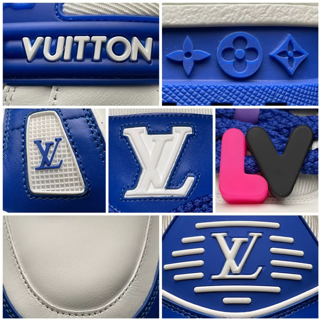 Local self pickup Louis Vuitton LV, Louis Vuitton Trainer Maxi, a new private order for fatting low-top casual board shoes, shipped on overseas Taobao, purchased on the same channel platform, for foreign trade, high-end retail, high-quality original development, perfect last shape, with a restoration degree of 98%. Exclusive customization of fine and soft calf leather, thick fabric shoelaces, large soles, TPU, identifiable buttons, beads, private molds, Tpu, large soles, three color combinations, thick soles, perfect height increase of 4-5cm, original versions available for comparison, rejection of market boasting Original development size: 38 39 40 41 42 43 44 45