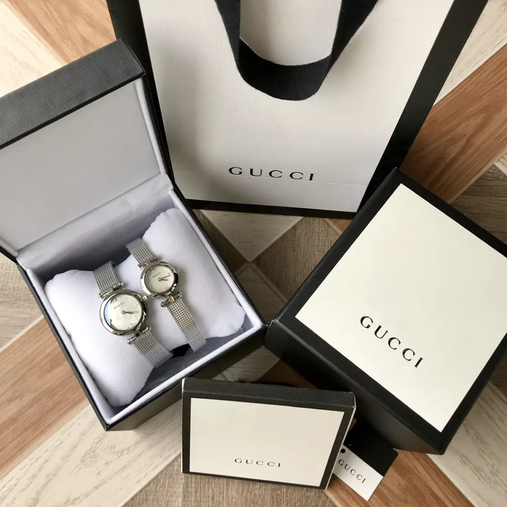 Gucci Baselworld new favourite, new design, natural mother-of-pearl face, delicate mesh band, original Swiss quartz, large parts original out, small 22 ~ medium ~ 27mm diameter, with full package out!