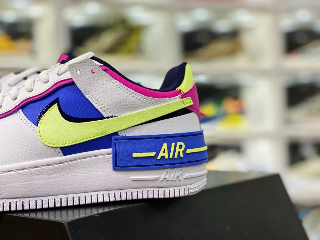 The only correct version of the new model, the latest batch of Nike Air Force 1 Shadow Air Force Macaron White Blue Green New Girls' Deconstruction Design WMNS Air Force 1 Shadow 